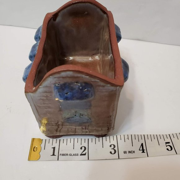 Earthworks Barbados Red Clay Ceramic Pottery Succulent Planter, Bonsai Plant Pot - Picture 11 of 11